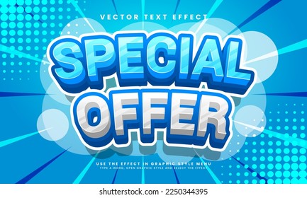 Special offer 3D text effect, editable text style and suitable for promotion sales