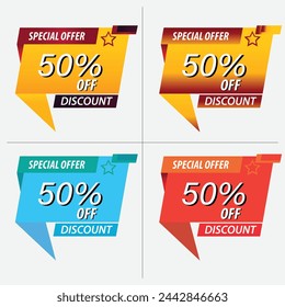special offer 4 color 4 tag , Vector eps format