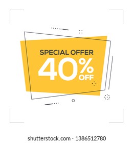 Special Offer 40% off Concept