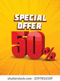 Special offer 50% illustration poster