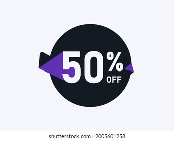 Oferta especial 50% fuera del Vector de diseño de adhesivo redondo