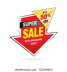 Special offer 50% Off, Super Sale, Sale Labels, Sales tags, Sales Label, Vector illustration.