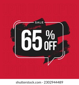 Oferta especial 65% fuera de plantilla de banner
Banner negro del viernes para promociones y ofertas