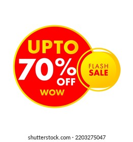 Oferta especial 70% fuera de etiqueta o etiqueta de precio en fondo blanco, ilustración vectorial