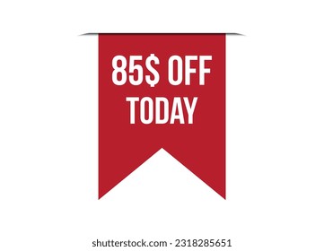 special offer 85$ off today red banner design vector illustration