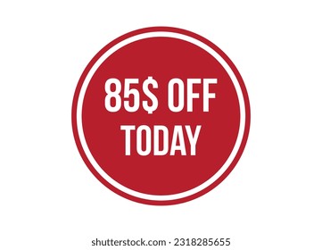 special offer 85$ off today red banner design vector illustration