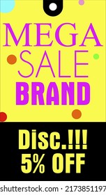 Special Offer Announcement. Discount promotion. 5% Off Offer Discount on a sheet of Product