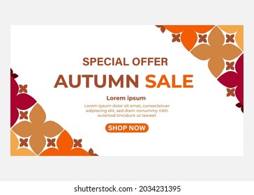 Special Offer Autumn Sale Banner. Baground Design Template