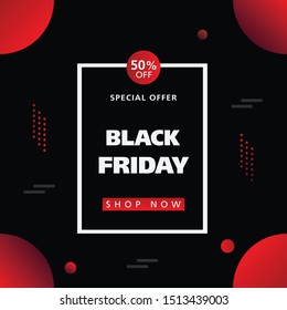  Special offer background, poster, flyer in modern style and vibrant colors. Sale banner for Black Friday.