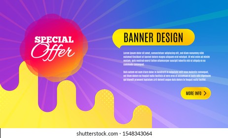 Special offer badge. Discount banner shape. Sale coupon bubble icon. Abstract background design. Banner with offer badge. Vector