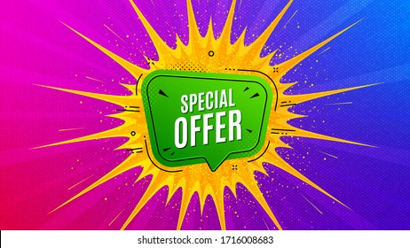 Special Offer Badge. Flare Light Flash Banner. Discount Banner Shape. Sale Coupon Bubble Icon. Gradient Shape Background. Promotional Flyer Design. Special Offer Promotion. Vector