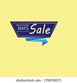 Sonderangebot-Badge. Banner mit flattem Licht. Rabatt auf die Bannerform. Verkaufs-Coupon-Blasensymbol. Farbverlauf-förmiger Hintergrund. Werbeflyer-Design. Sonderangebot-Förderung. Vektorgrafik