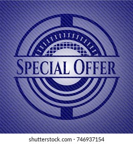 Special Offer badge with jean texture