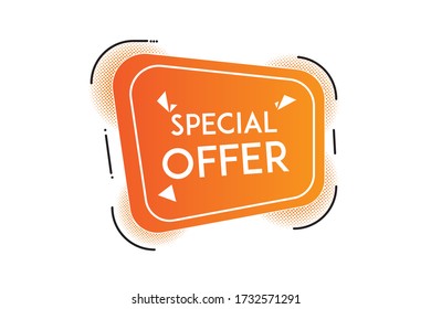 Special offer badge. Sale coupon bubble icon in yellow color . Modern concept design. Banner with offer badge