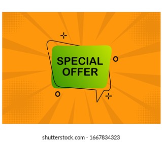 Oferta especial badge.Banner de descuento forma Concepto moderno. Cartel con placa de la oferta.