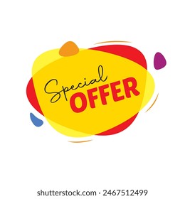 Special Offer Banner badge offer label up to 30% 40% 50% 60% 70% popup bubble offer baloon sale badge vector