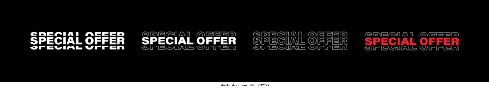 Special offer banner for Black Friday. Vector isolated illustration. 