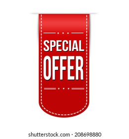 Special offer banner design over a white background, vector illustration