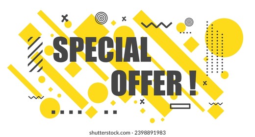 Cartel de oferta especial. Cartel de diseño de pancartas. Ilustración de diseño de vectores.