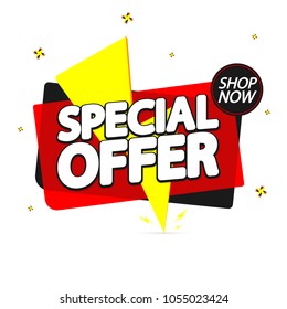 Special Offer Banner Design Template Discount Stock Vector (Royalty ...