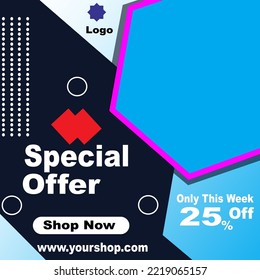 special offer banner design template