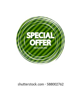 Special offer, banner design template, vector illustration