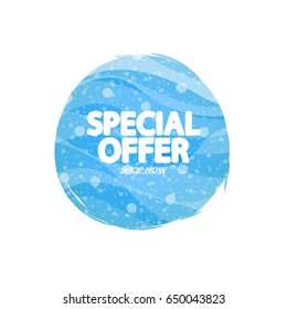 Special offer, banner design template, vector illustration