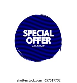 Special offer, banner design template, vector illustration