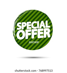 Special offer, banner design template, vector illustration