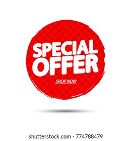 Special offer, banner design template, vector illustration