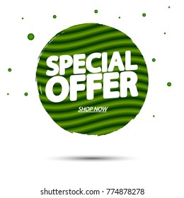 Special offer, banner design template, vector illustration