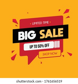 Special offer banner, hot sale, big sale, flash sale, sale banner vector, red and orange vector banner