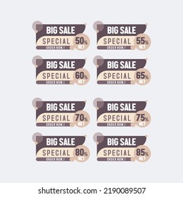 Special offer banner, hot sale, big sale, super sale, sale banner vector, black, yellow, green, red and orange vector banner