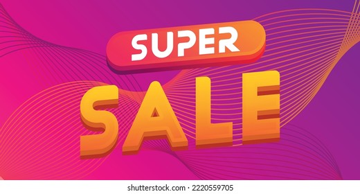 Special offer banner, hot sale, big sale, super sale, sale banner vector