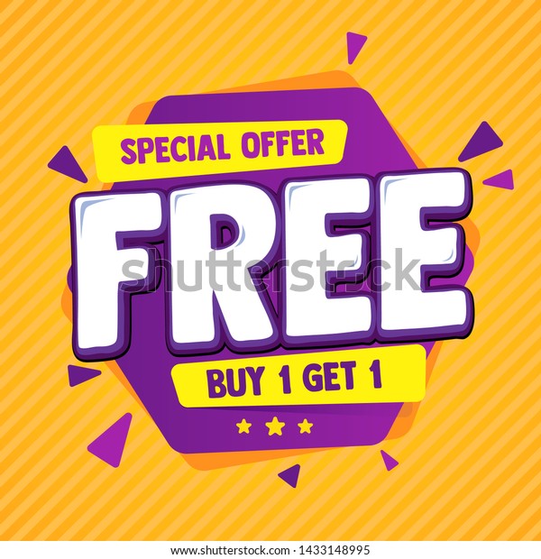 Special offer banner, hot\
sale, big sale, buy 1 get 1, sale banner vector, purple and orange\
vector banner