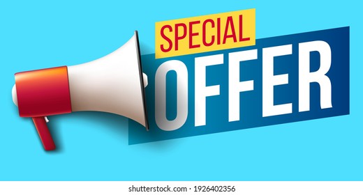 "Special Offer" banner with megaphone