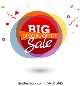Special offer banner. Promotion vector image. Big sale, clearance.