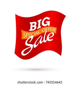 Special offer banner. Promotion vector image. Big sale, clearance.