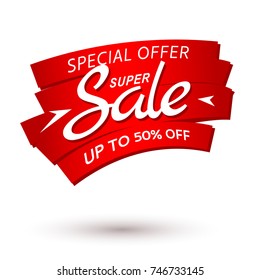 Special offer banner. Promotion vector image. Big sale, clearance.