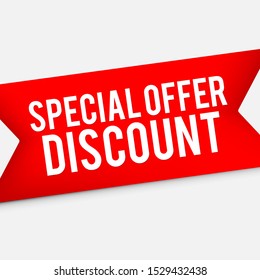 special offer banner red. sale template vector 