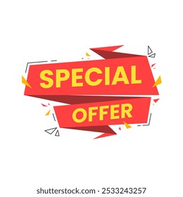 Special offer banner. Sale badge. Sale discount promotional banner. Discount sale banner for retail advertisement, e-commerce, social media, online store