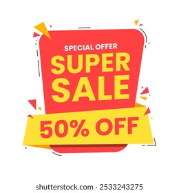 Special offer banner. Sale badge. Sale discount promotional banner. Discount sale banner for retail advertisement, e-commerce, social media, online store