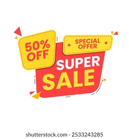 Special offer banner. Sale badge. Sale discount promotional banner. Discount sale banner for retail advertisement, e-commerce, social media, online store