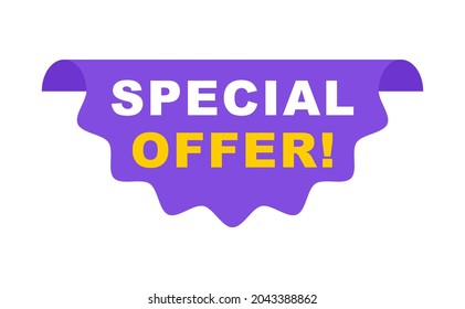 Special offer banner. Super Sale sign. Vector illustration.