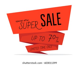 Special offer banner - Super Sale. Limited time offer