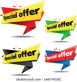 special offer banner, tag, vector