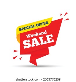 oferta especial, banner, plantilla, diseño, venta de fin de semana. banner de oferta especial de fin de temporada. Ilustración del vector, EPS