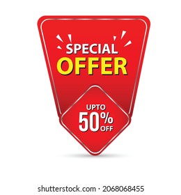 special offer, banner, template, design, 50% special offer. end of season special offer banner. Vector illustration, EPS