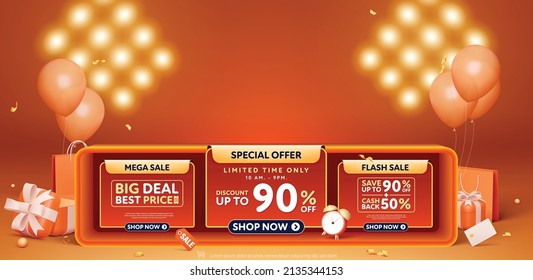 Special offer banner template design for web or social media.