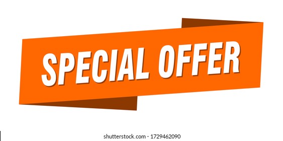 special offer banner template. special offer ribbon label sign